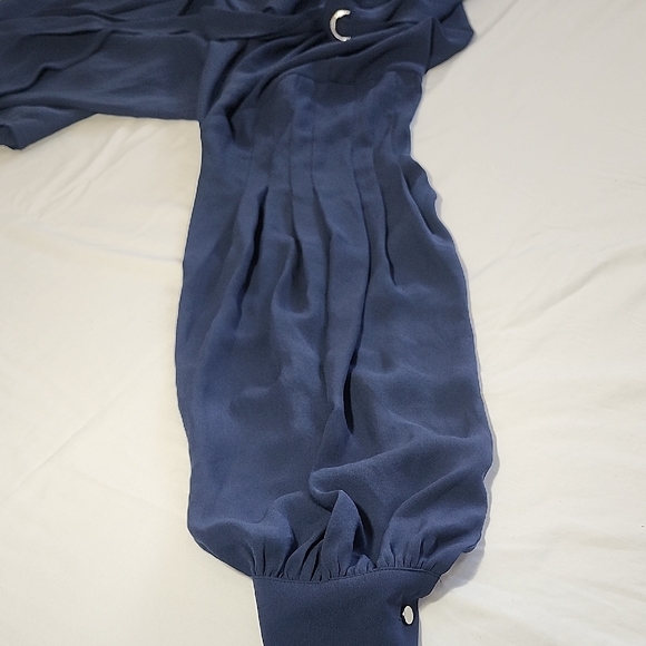 INC International Concepts Dark Blue Blouse - Picture 5 of 8